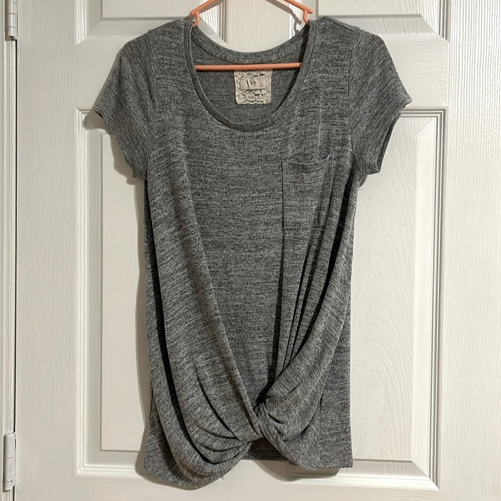 Gray terry cloth tshirt